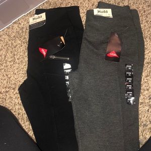 two pairs of leggings